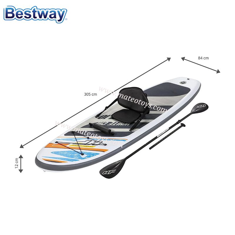 Stand up paddle board gonflable hydro-force white Cap Convertible set - Bestway – Image 3
