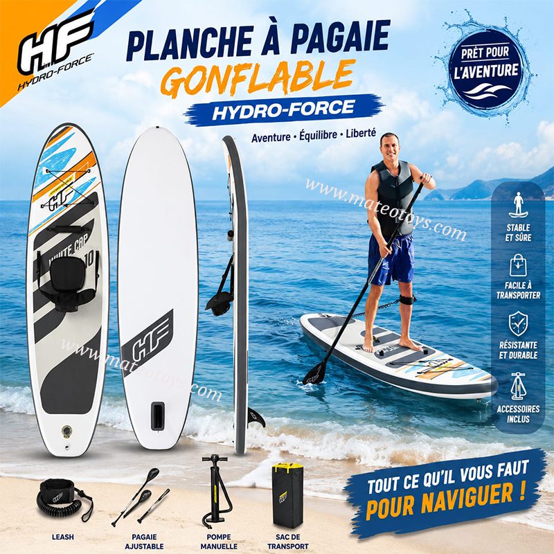 Stand up paddle board gonflable hydro-force white Cap Convertible set - Bestway