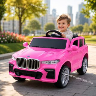 Voiture électrique pour garçons et filles avec télécommande SUV fuchsia