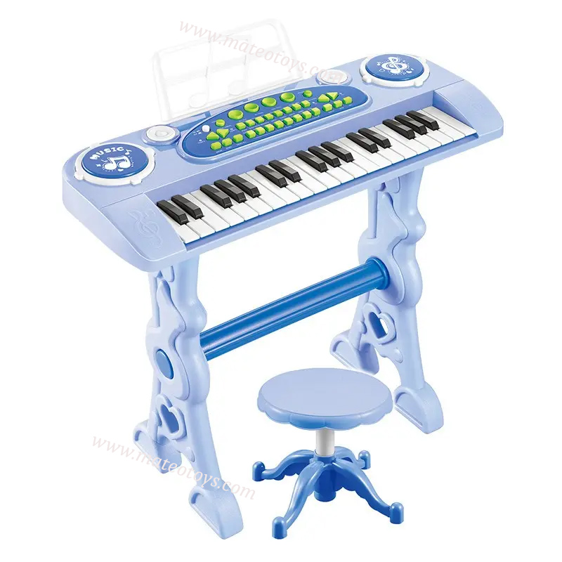 Jeu de clavier de piano pour enfants avec chaise et microphone - 37 touches – Image 3
