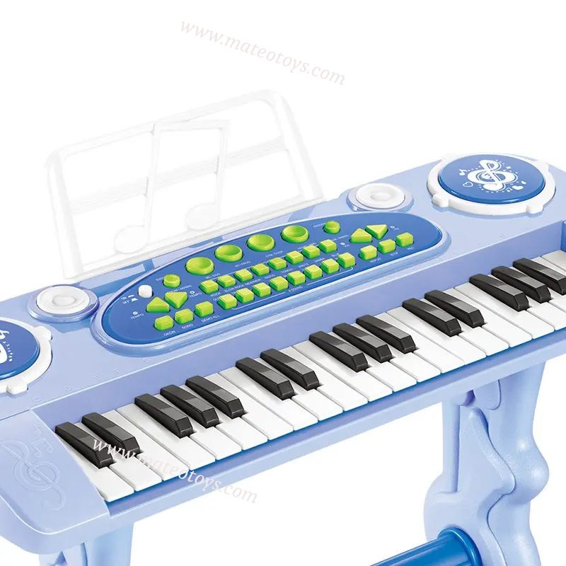 Jeu de clavier de piano pour enfants avec chaise et microphone - 37 touches – Image 2