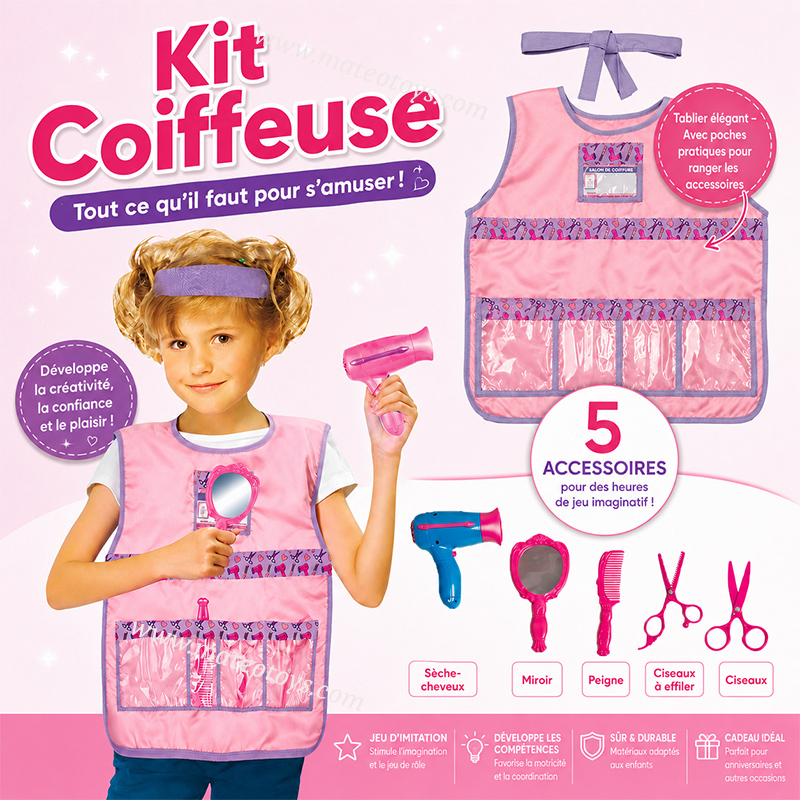 Déguisement de coiffeur pour enfants (7 pièces)
