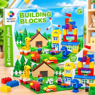 Jeu de Construction Blocs Mini Ferme – 208 Pièces