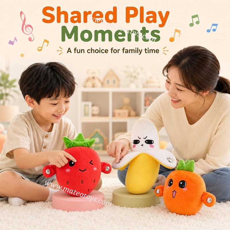 Peluche musicale sensorielle douce avec sons