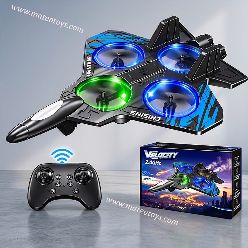 Avion Télécommandé RC Volantc avac Gyroscope et Lumières LED – Velocity